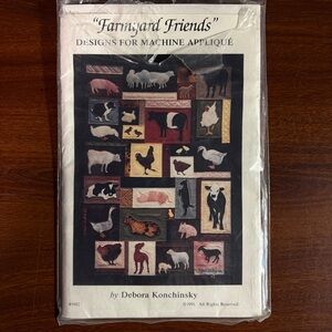 NWT Vintage Quilt Appliqué Pattern “Farmyard Friends”